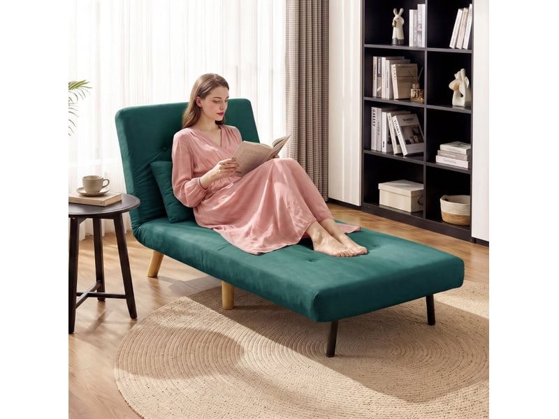  Fauteuil compressé compact en tissu bicolore crème et marron, assise enveloppante en mousse pour coin lecture  - Conforama B