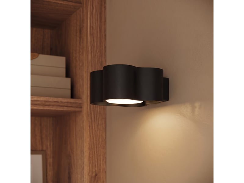  Applique ovio noire gx53 aluminium moderne 6x12x14.5cm SL.3339 - Conforama D