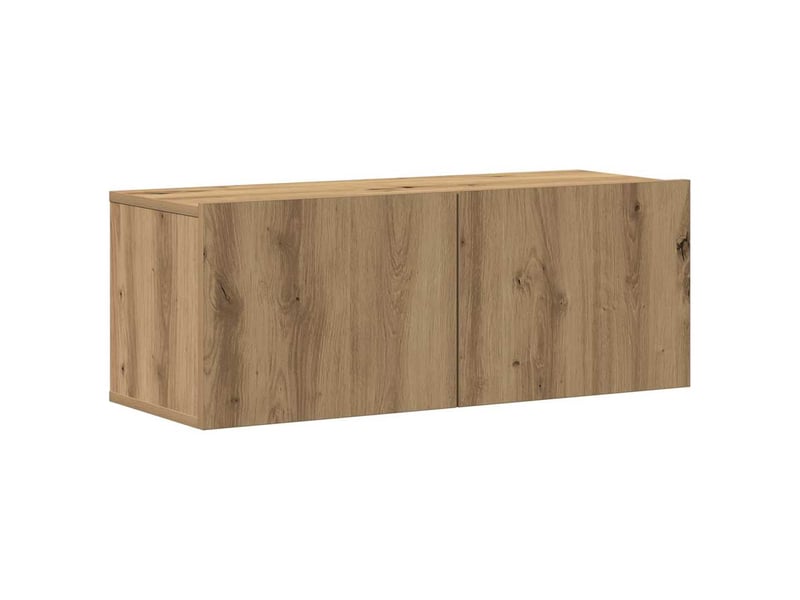  Lot de 4 meuble tv mural, meuble tv suspendu chêne artisanal bois d'ingénierie shl33124  - Conforama D