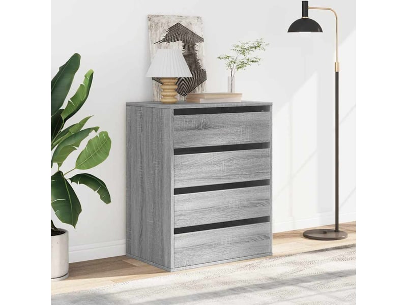  Commode chambre adulte, commode d'angle sonoma gris 60x41x76 cm bois d'ingénierie  - Conforama C