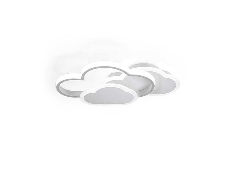  Plafonnier led dimmable design nuage 41x23x6,5 cm, lampe de plafond moderne 21w 2100 lm, blanc sable, pour salon, cuisine et bureau  - Conforama A