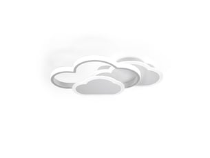 Plafonnier led dimmable design nuage 41x23x6,5 cm, lampe de plafond moderne 21w 2100 lm, blanc sable, pour salon, cuisine et bureau