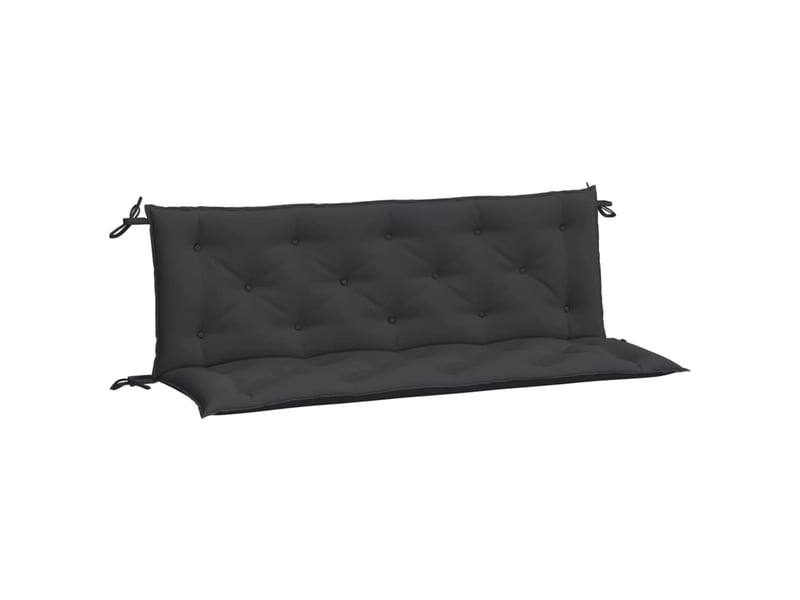  Lot de 2 coussins de banc jardin, coussins d'assise noir 150x50x7 cm tissu oxford cf58732  - Conforama A