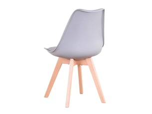 Chaise de salle à manger - chaise élégante à la forme ergonomique, chaise de bureau, chaise fonctionnelle, gris, bois