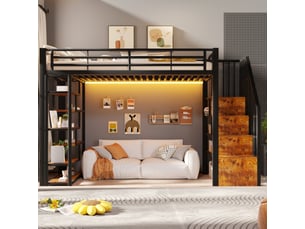 Lit mezzanine 90x200 cm <strong>MODERNLUXE</strong> <strong></strong> coloris noir