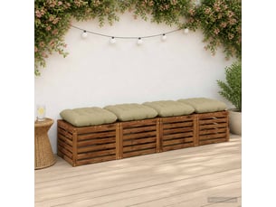 Lot de 4 coussins de siège, coussins d'assise vianen 100 % polyester vert clair cf60849