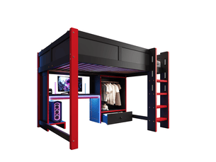 Lit mezzanine 140x200 cm <strong>MODENUIT </strong> <strong></strong> coloris bicolore