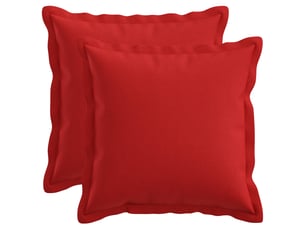 Lot de 2 coussins avec oreiller, coussins décoratifs houten rouge lin synthétique cf51213