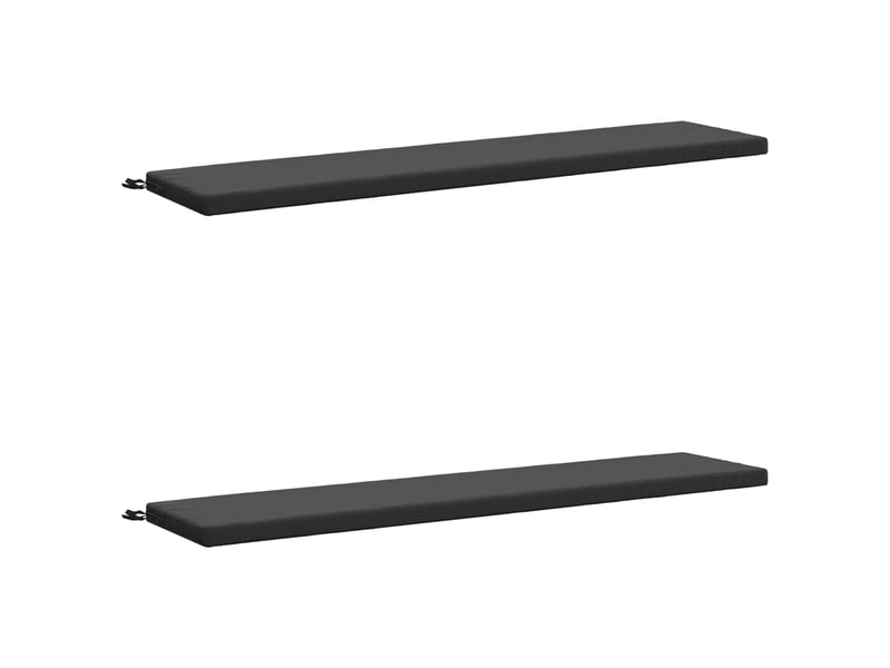 Lot de 2 coussins de banc, coussins d'assise soest 100 % polyester anthracite cf56948 - Conforama A