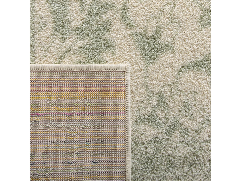  Tapis polypropylène ivoire sauge 152 x 152 cm  - Conforama D