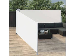 Auvent latéral rétractable, store latéral crème 100x1000 cm