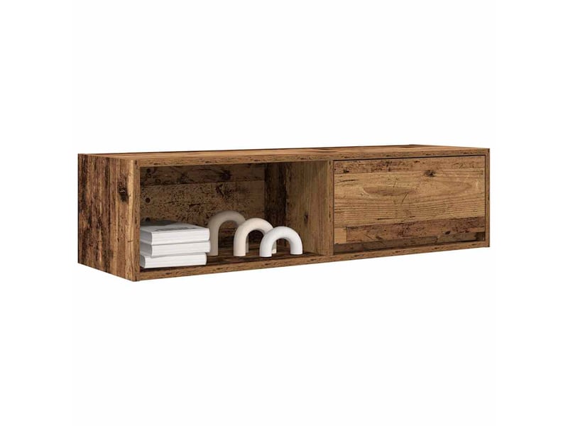 Meubles tv - banc tv - meuble de rangement 2 pcs vieux bois 100x31x25,5 cm bois d'ingénierie  - Conforama D