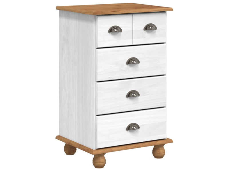  Commode chambre adulte, armoire à tiroirs 5-tiroir askim blanc 48,5x40x79 cm  - Conforama B