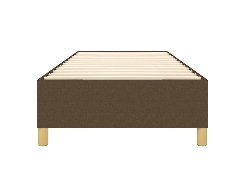  Lit simple- lit adulte -  cadre de lit à lattes marron foncé 100x200 cm tissu  - Conforama D