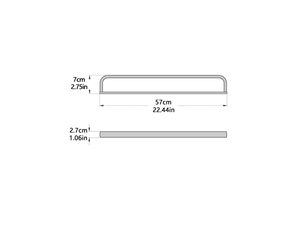 Accessoire de salle de bain – porte-serviettes blanc – porte-serviettes à barre unique (57 cm) – barre porte-serviettes