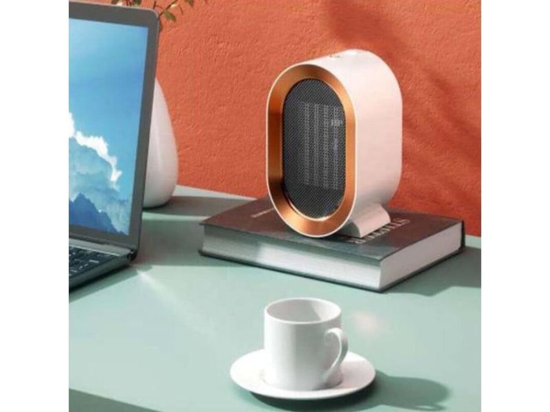  Chauffage d'appoint écoénergétique de 1 200 w. Ventilateur portable à deux vitesses, idéal pour le bureau, pour une chaleur réglable (blanc  - Conforama C