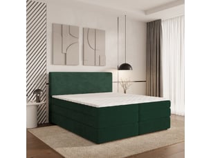 Lit avec rangement 160x200 cm <strong>MASSENO</strong> <strong></strong> coloris vert
