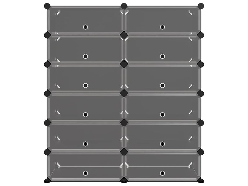  Meuble à chaussures, étagère à chaussures noir 94,5x36,5x106 cm pp  - Conforama C