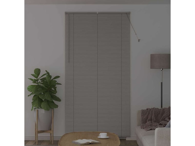 Store vénitien, store de fenêtre argenté 220 x 110 cm 25 mm aluminium cf47587 - Conforama C