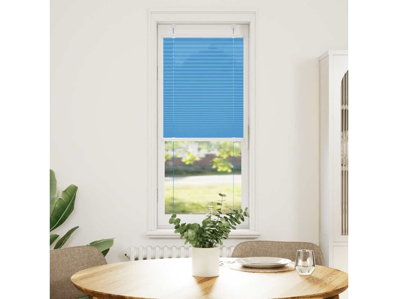 Store plissé, store de fenêtre bleu 40x150 cm largeur du tissu 39,4 cm polyester cf46789 - Conforama A