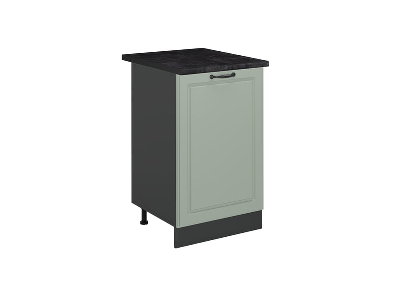  Vicco meuble bas de cuisine, mint campagneanthracite, 50cm plan de travail anthracite  - Conforama A