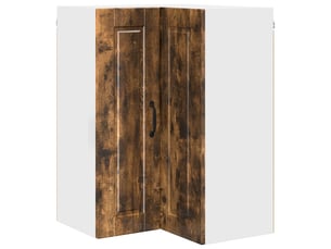 Meuble mural de cuisine, armoire d'angle cuisine porto chêne fumé 57x57x80cm