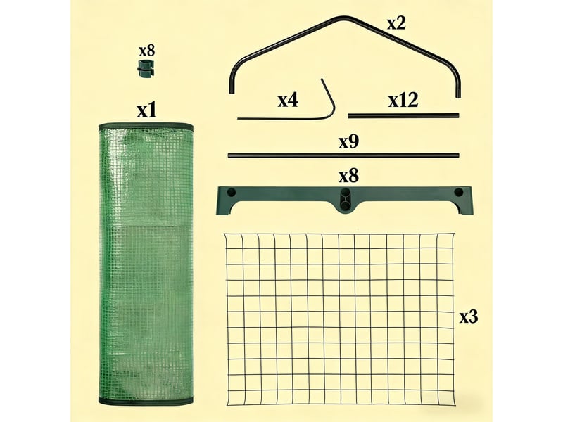  Serre de jardin extérieure avec porte enroulable, serre de terrasse  - Conforama D