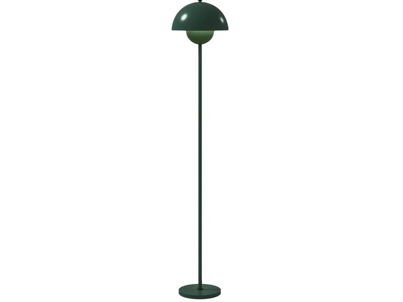  Lampadaire acier vert avec interrupteur au pied e27 evryae  - Conforama A