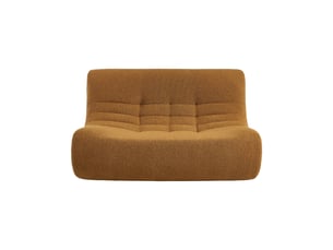 Canapé droit compressé fixe <strong></strong> <strong></strong> 2 places Tissu bouclette jaune