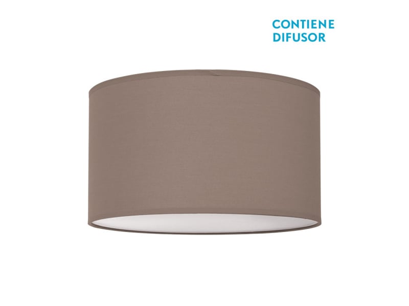  Fabrilamp nicole plafonnier textile taupe avec diffuseur, 4 x e27, ø 50 cm 042985002 - Conforama A