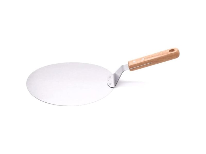  Spatule à pizza 3 en 1 en acier inoxydable de 25 cm avec manche en bois et poussoir à pizza HRC0000785LY - Conforama C