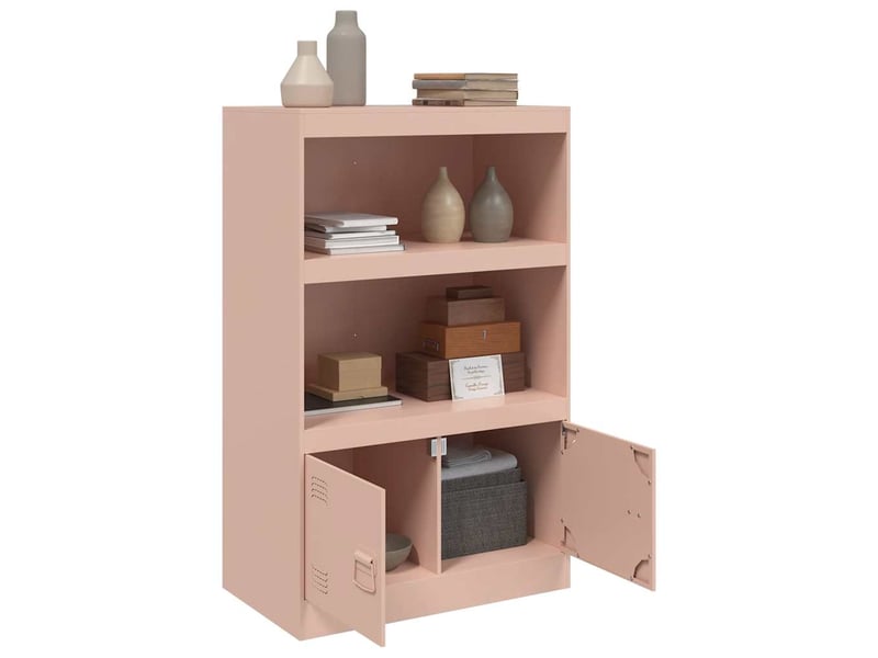  Buffet - bahut - meuble de rangement rose 67x39x107 cm acier  - Conforama D