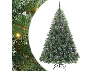Sapin de noël artificiel, arbre de noël avec 300 led vert 240 cm pe et pvc shl9994