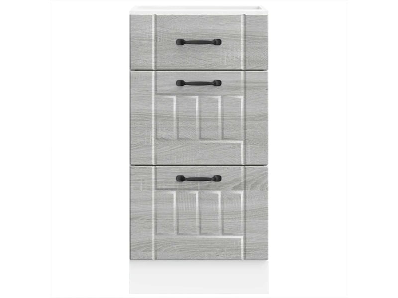  Meuble de rangement, armoire de cuisine lucca sonoma gris bois ingénierie shl1358  - Conforama D