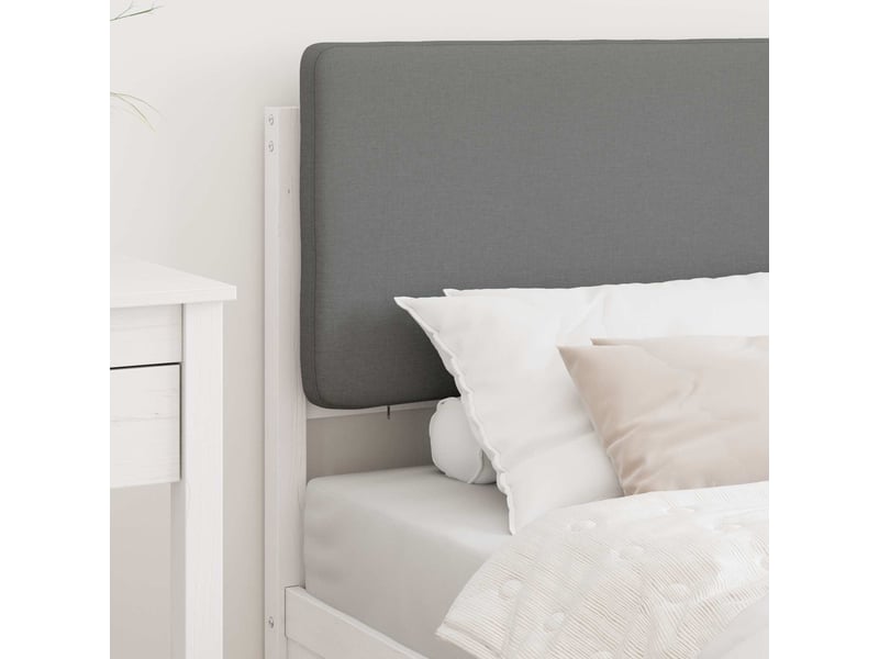  Lit simple- lit adulte -  cadre de lit avec tête de lit rembourrée gris clair 80 x 200 cm  - Conforama B
