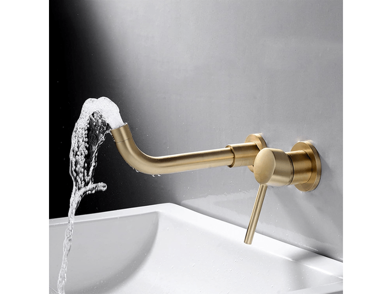  Robinet de salle de bain mural, robinet de lavabo mural en laiton, robinet de lavabo à poignée unique, robinets de lavabo  - Conforama C