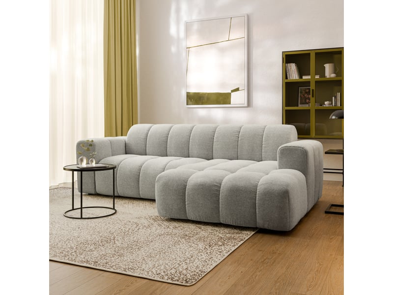 Canapé d'angle tisi, tkanina strukturalna gris clair - Conforama B