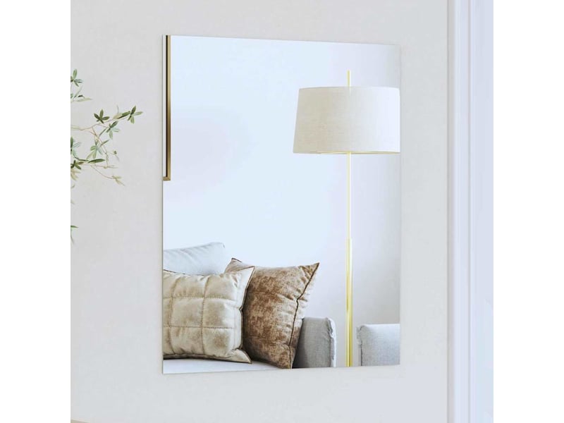 Miroir mural rectangulaire 50 x 60 cm verre trempé cf62867 - Conforama B