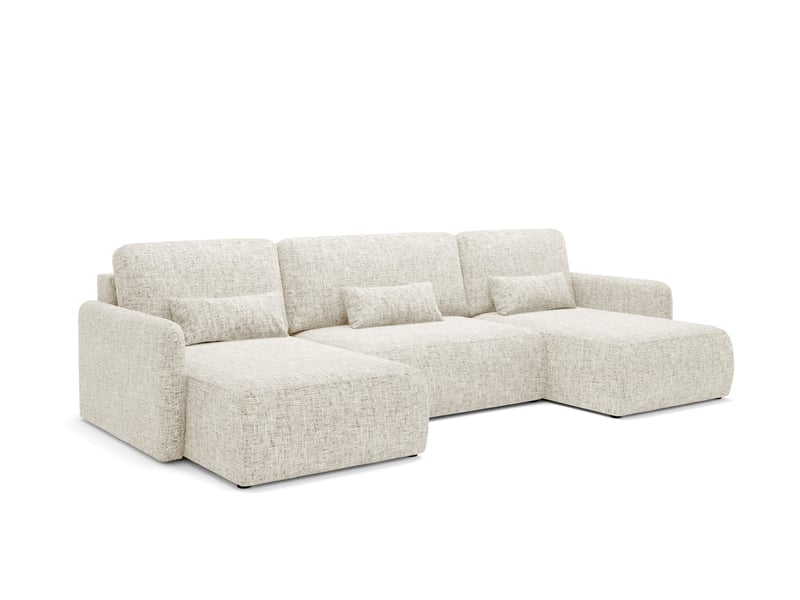 Canapé d'angle convertible livello u beige  - Conforama D