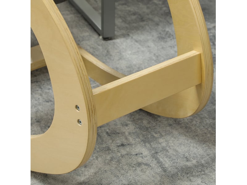  Chaise à genoux ergonomique à bascule en bois gris 54,5x85x54 cm  - Conforama E
