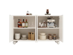 Meuble tv coloris blanc 120 cm <strong>DESVIAE</strong> <strong></strong>