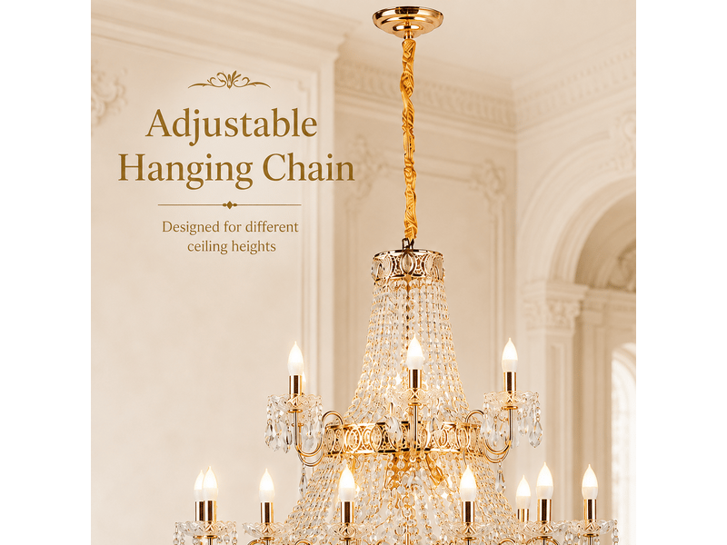  Lustre lanterne en cristal b – éclairage 3 couleurs ASLED-819 - Conforama E