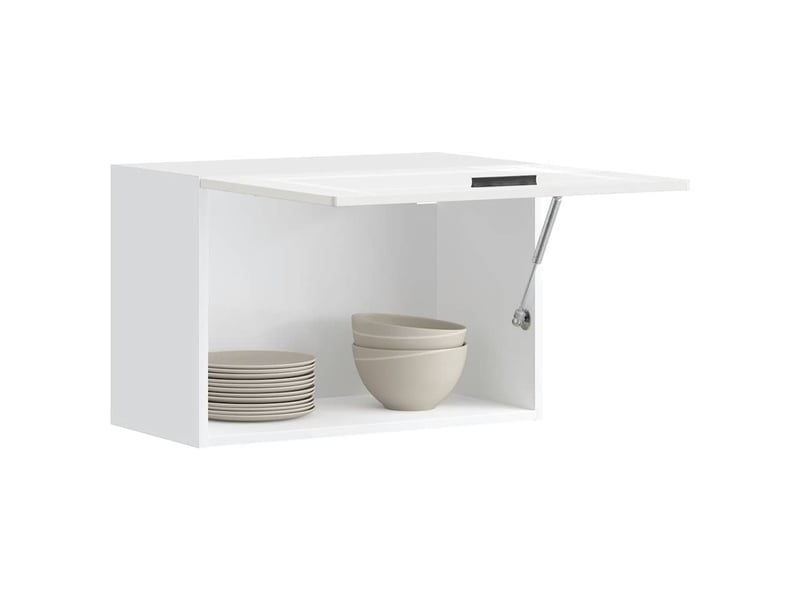  Armoire murale de cuisine porto blanc brillant bois ingénierie shl5176  - Conforama B