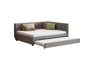 Lit simple 140x200 cm    coloris gris