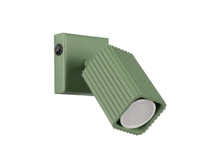 Applique rayo sauge avec interrupteur aluminium moderne 16x8x16cm