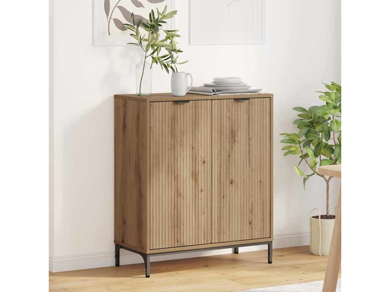  Buffet salon, buffet de rangement chêne artisanal 69,5x33x82 cm bois d'ingénierie  - Conforama B