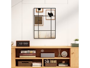 Miroir rectangulaire de porte coloris noir <strong></strong> <strong></strong> - 50 cm x 2 cm