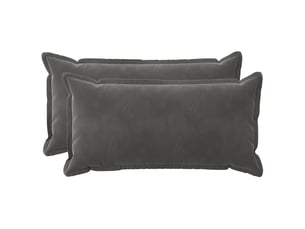 Lot de 2 coussins avec oreiller, coussins décoratifs houten gris foncé fløjl cf51062