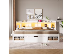 Lit 2 places 180x200 cm GUTENT   coloris blanc