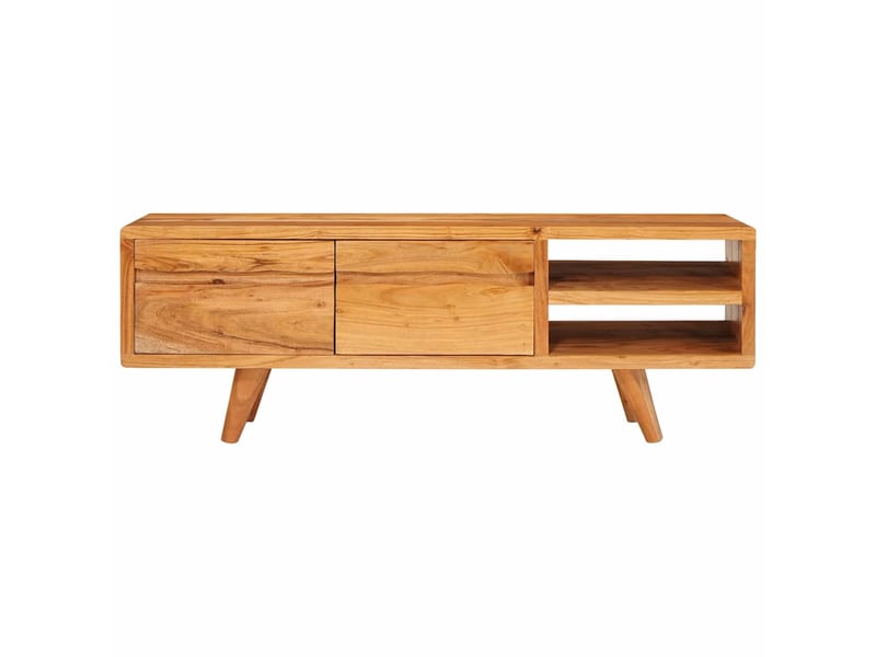  Meuble tv - banc tv - meuble de rangement marron 110 x 30 x 40 cm bois d'acacia massif  - Conforama E